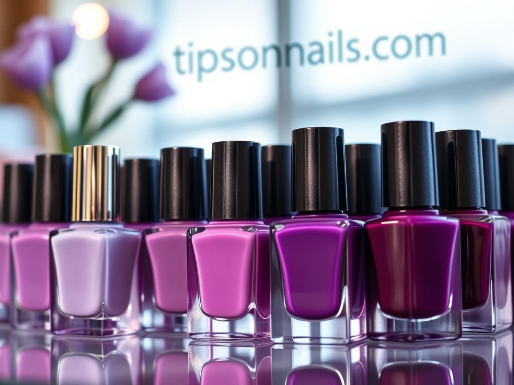 Purple nails polish