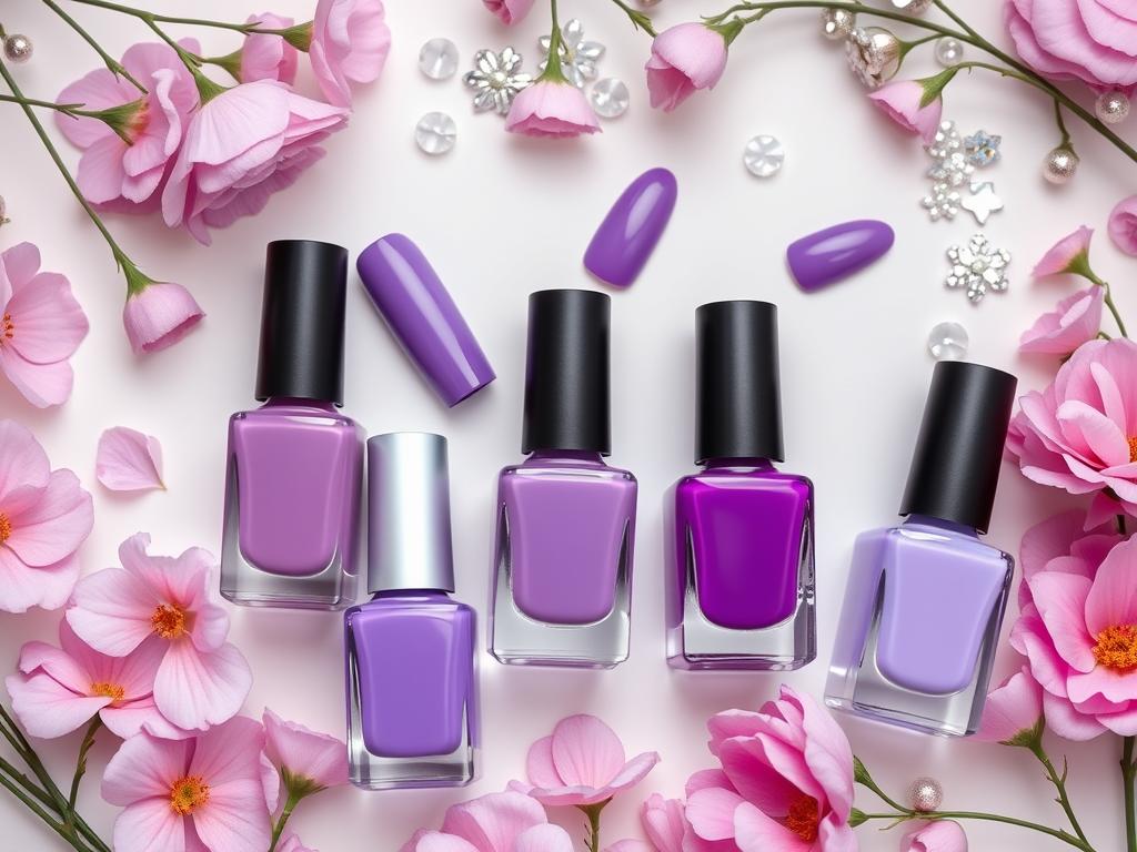 Purple nails polish