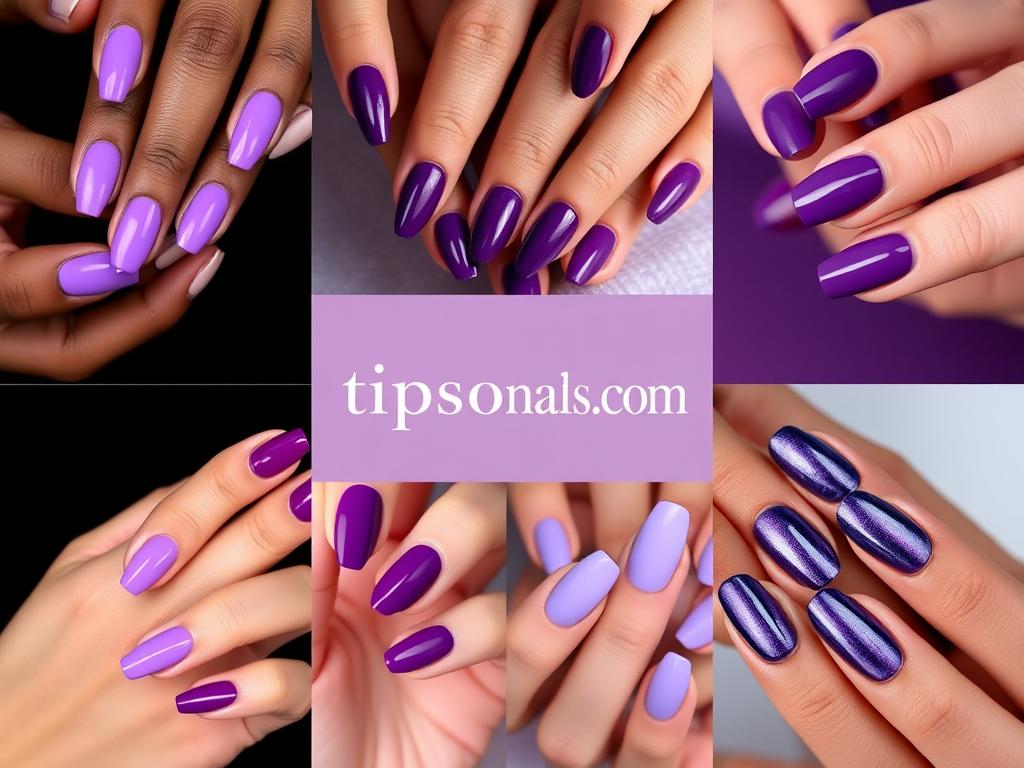 Purple nails polish